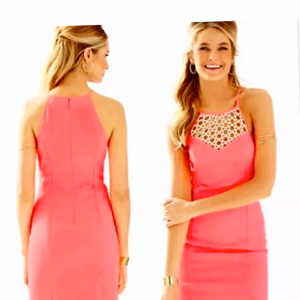 LILLY PULITZER CORAL LARINA SHIFT DRESS